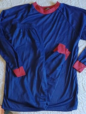 Botany 500 Classic Blue Pajama Set Sz LG